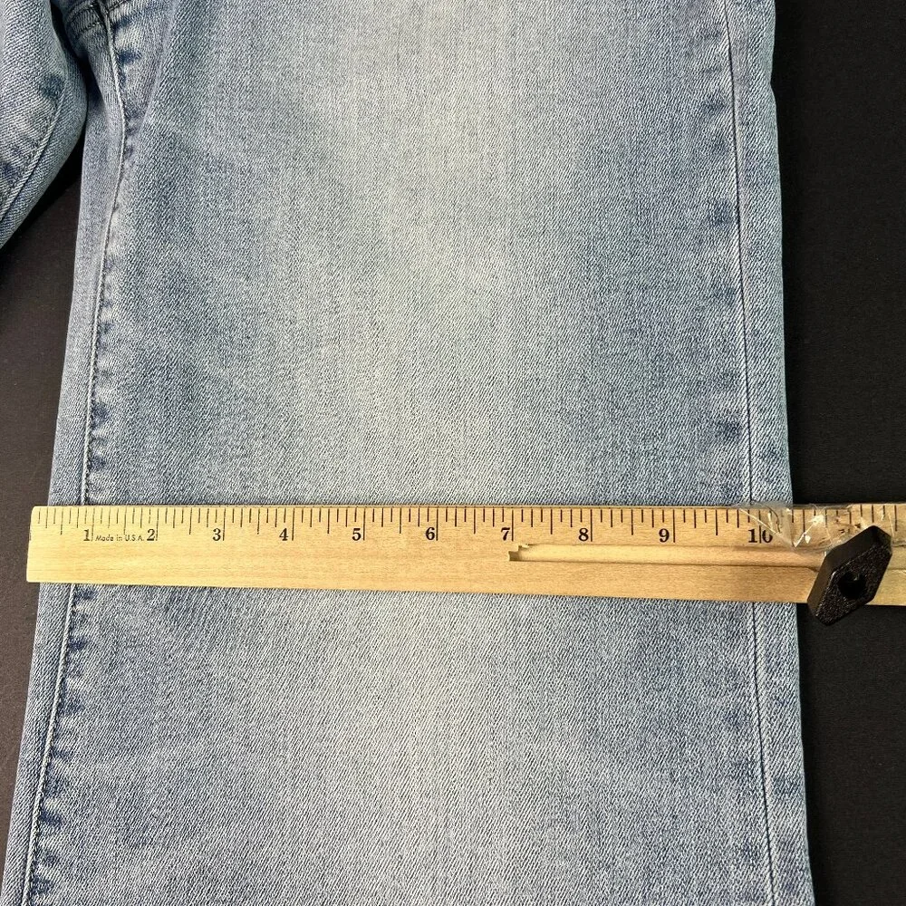 Pistola Jeans Womens Petite 26x24* Izzy Wide Leg Crop Blue Raw Hem Denim Tag 26P - Picture 13 of 16